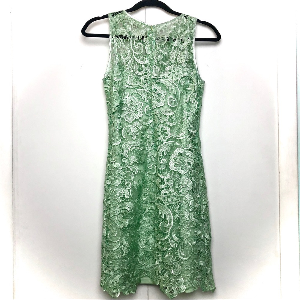 Fun 2 Fun Sleeveless Mint Lace Cocktail Dress - Picture 6 of 8